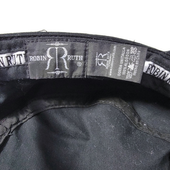 Cabo by Robin Ruth Cadet Style Black Hat Spiral Color Lettering Brim Army Cap - Picture 10 of 12